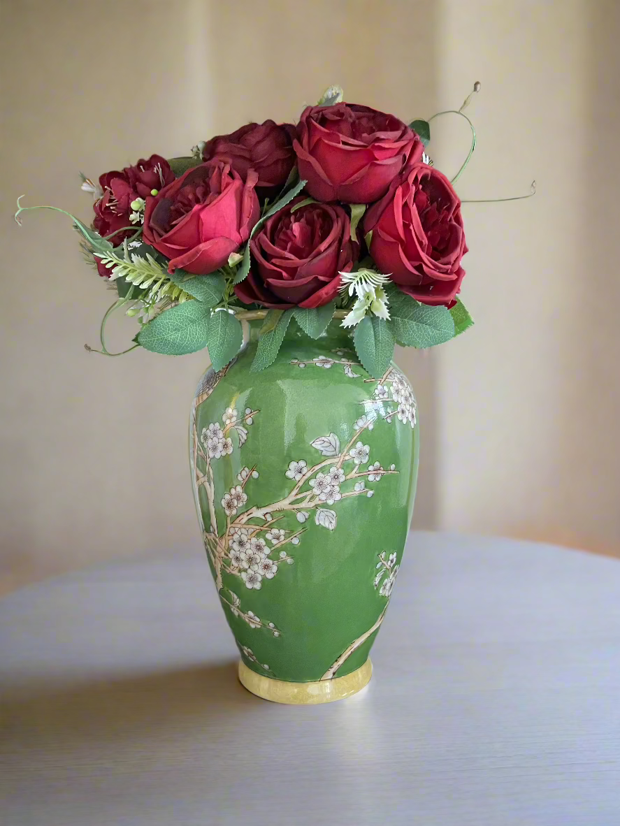 Flower Vase, Green vase. 40 cm.