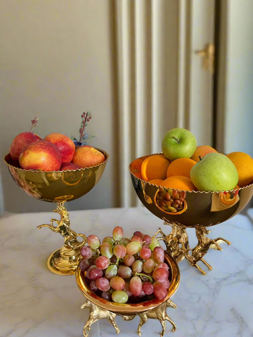 3-Piece Bowls. Golden Horse