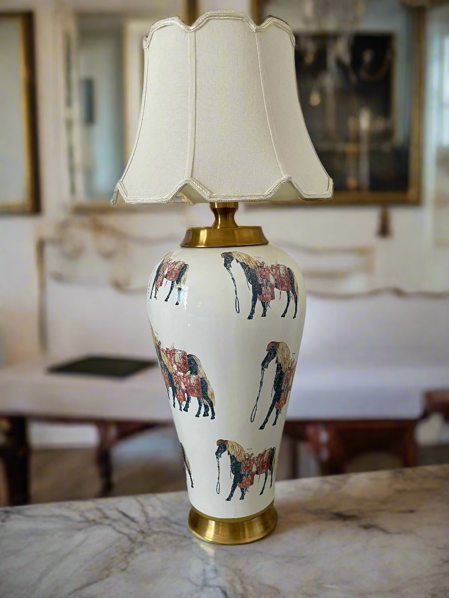 Table Lamp, Golden Horse 100 m.