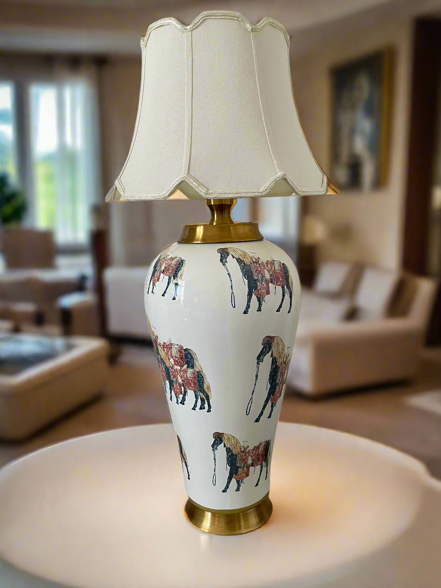 Table Lamp, Golden Horse 100 m.