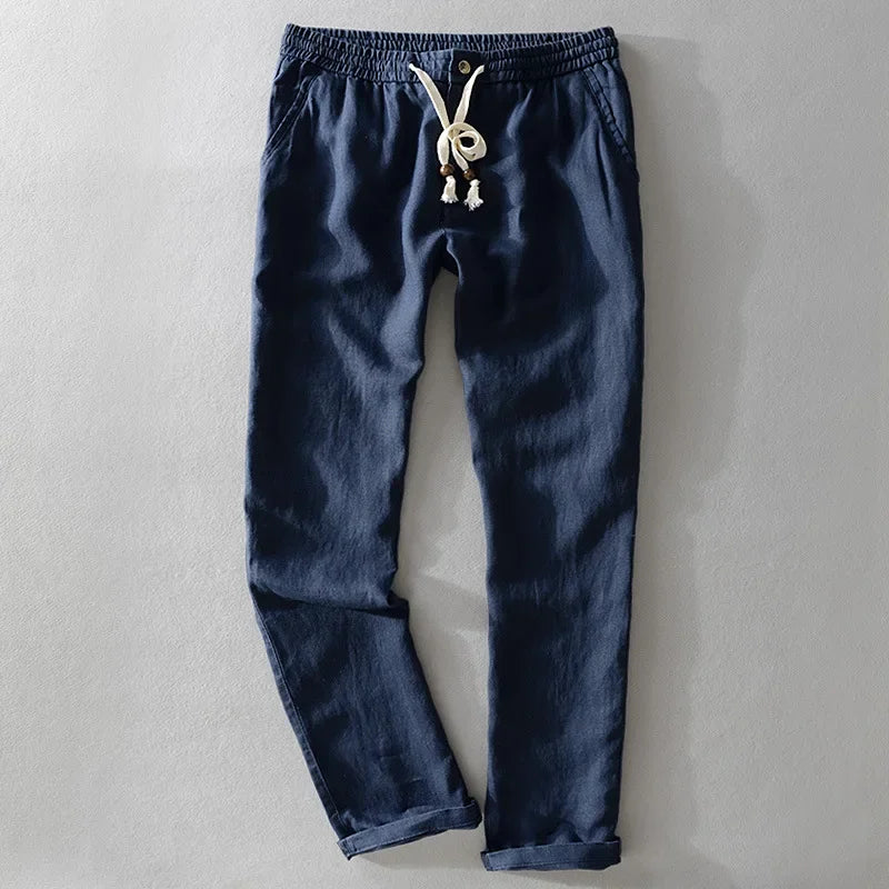 Linen Slim Fit Trousers for men