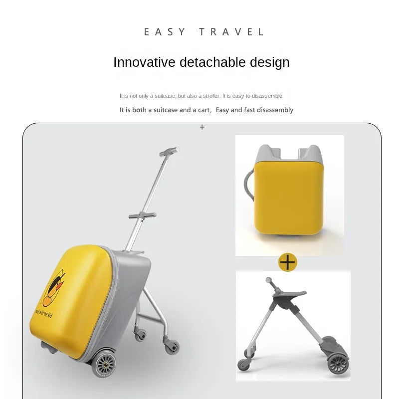 Cartoon Trolley Case Sit Travel bags for Children