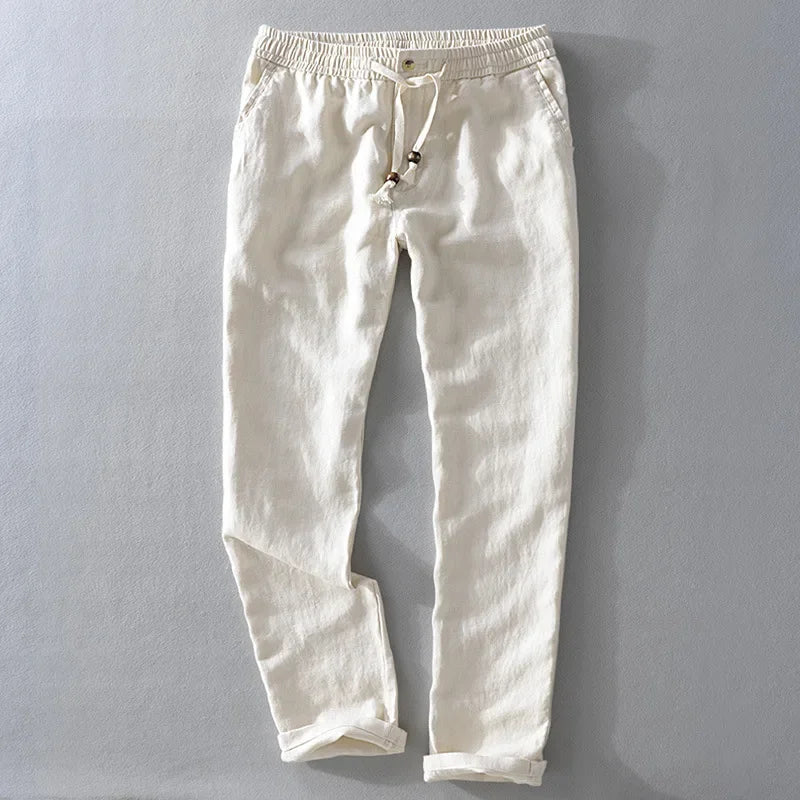Linen Slim Fit Trousers for men
