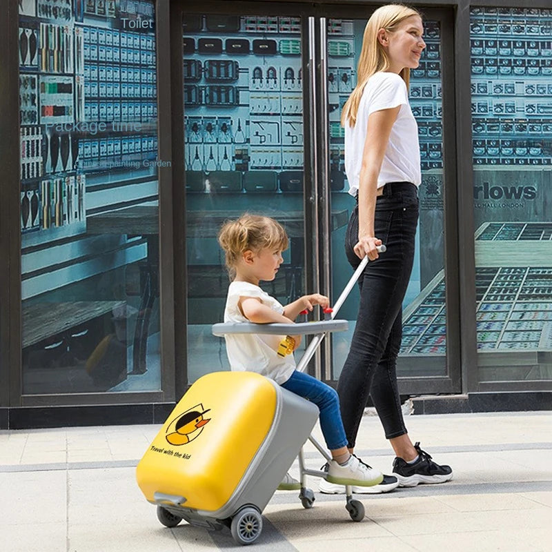 Cartoon Trolley Case Sit Travel bags for Children