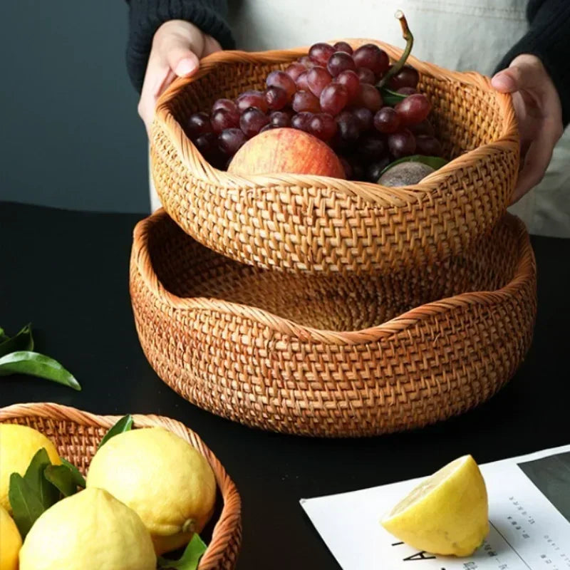 New Handwoven Rattan Storage Basket
