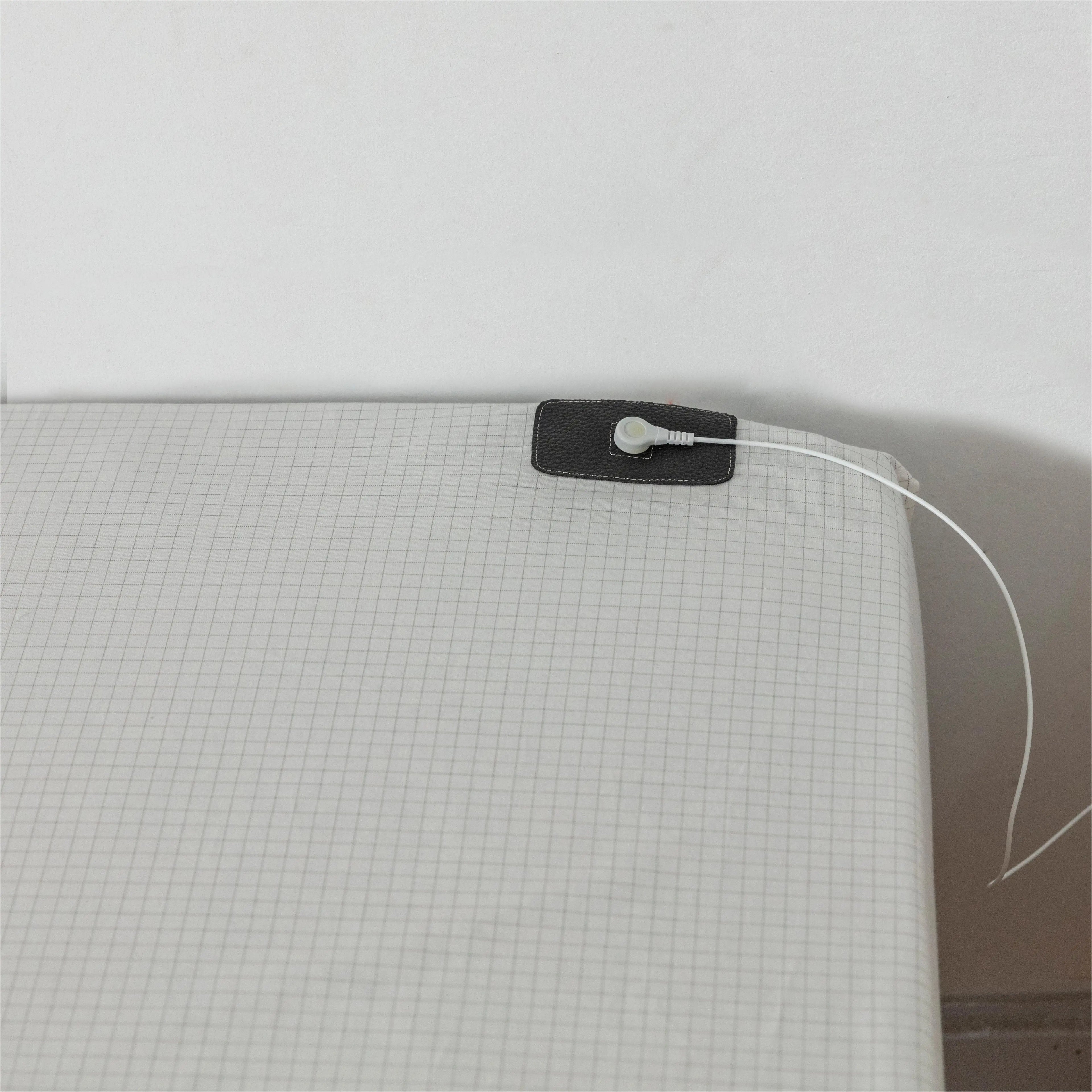 Earthing ESD 10% Silver Organic Cotton Healthy Fitted Sheet for All Size Bed, with a 4.5m Local Grounding Cable