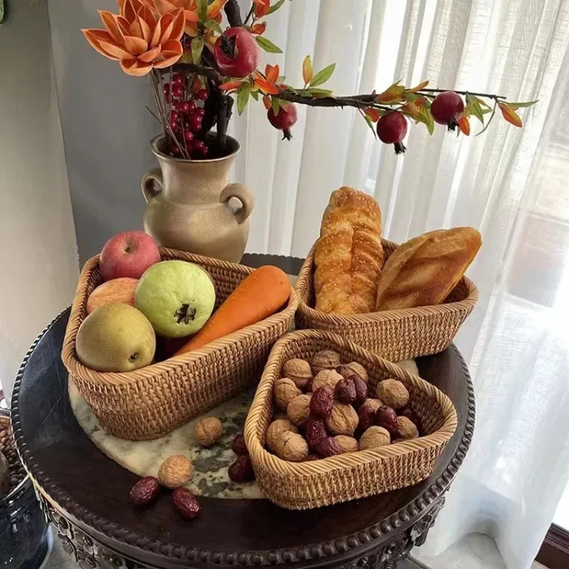 New Handwoven Rattan Storage Basket