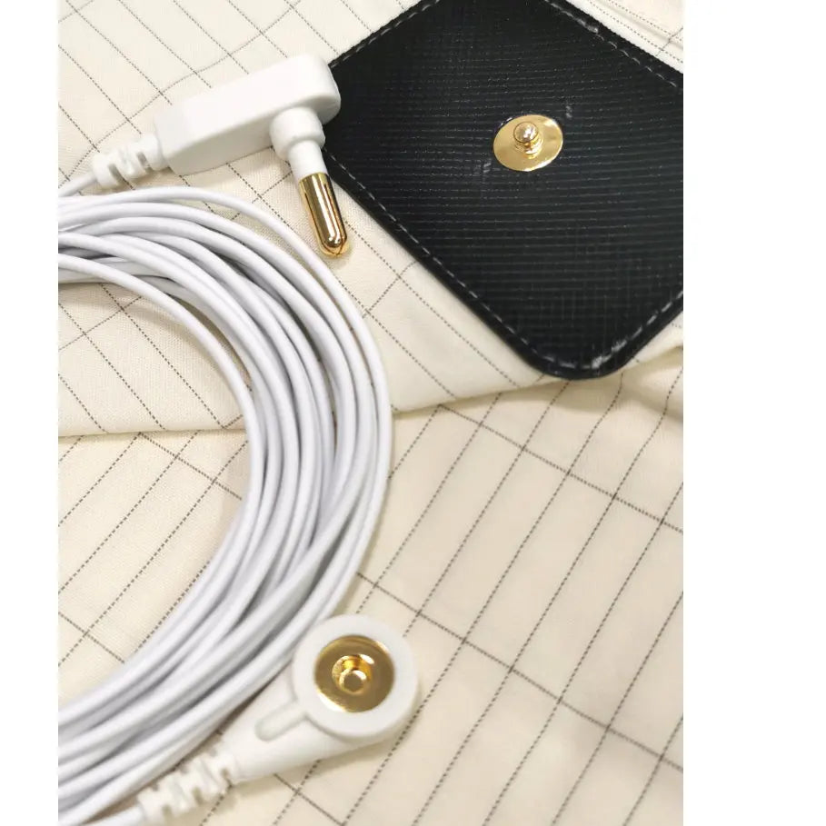 Earthing 100% cotton Flat sheet Earth benefit nature health well grounded gold connection earth cord