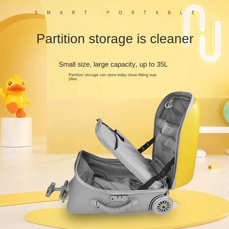 Cartoon Trolley Case Sit Travel bags for Children