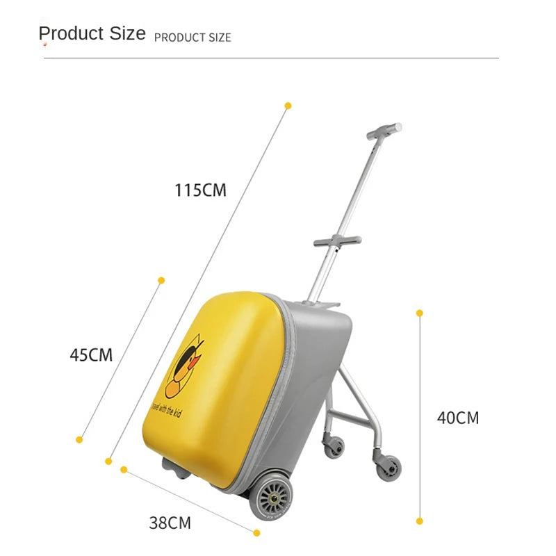 Cartoon Trolley Case Sit Travel bags for Children
