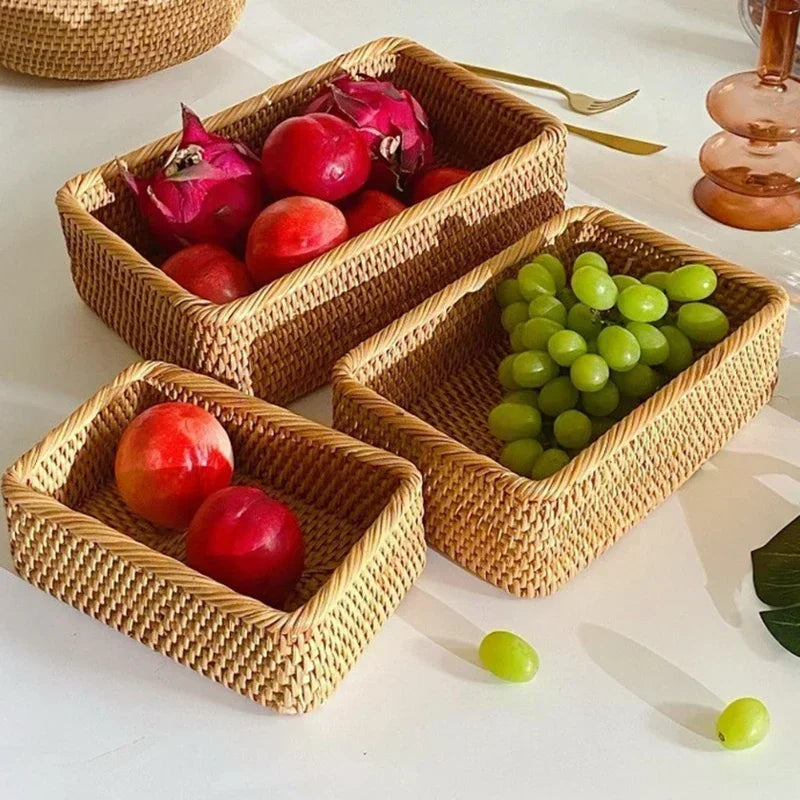 New Handwoven Rattan Storage Basket