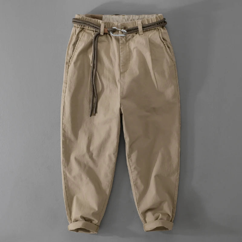 Unique Design Quality Cotton Cargo Pants Men Brand Trend Casual Trousers Elastic Waist 29-36 Pantalones Hombre Pantalon Homme