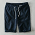 Pure Linen Shorts Men 2024 Summer New Fashion Solid White Loose Holiday Shorts Man Casual Shorts