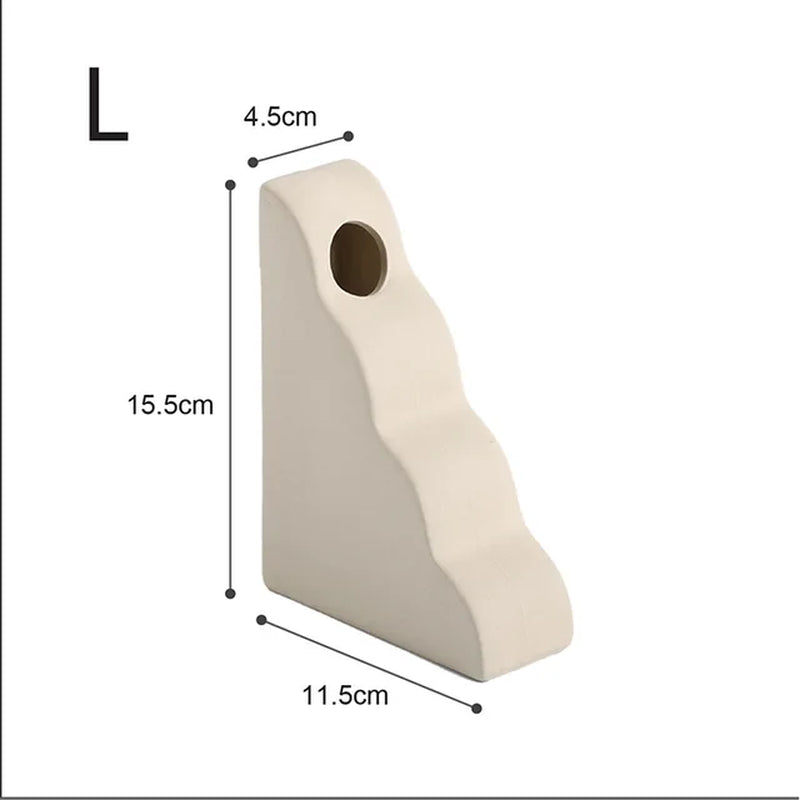 Ceramic Vase Nordic Home Decor Room Decoration Candle Holder Flower Pot Decoration Desktop Art Flower Vases Dropshipping
