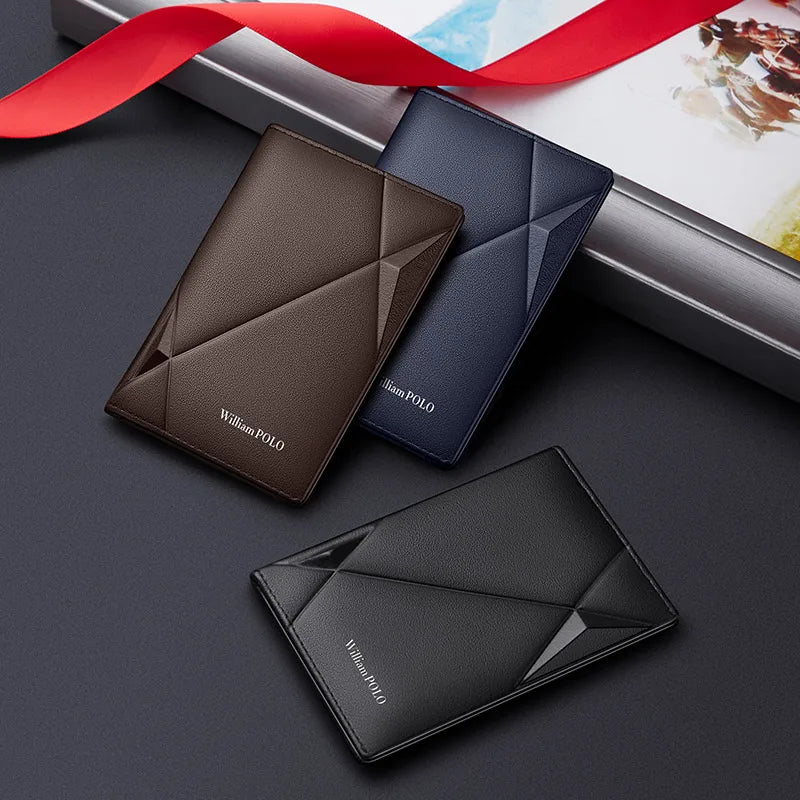 Mens Wallet Genuine Leather Card Holder Purse Real Cowhide Fashion Design Wallet Men with Gift Box PL205265