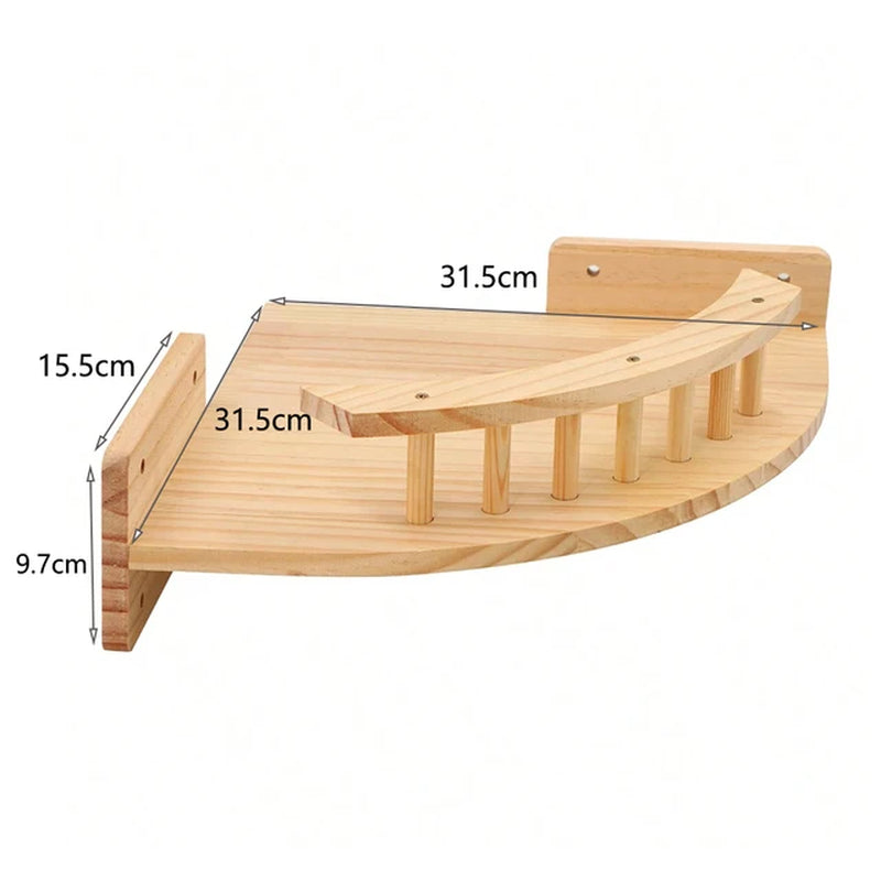 Cat Climbing Shelf Wall Mounted Four Step Stairway with Sisal Scratching Post for Cats Tree Tower Platform Jumping Pet Furniture