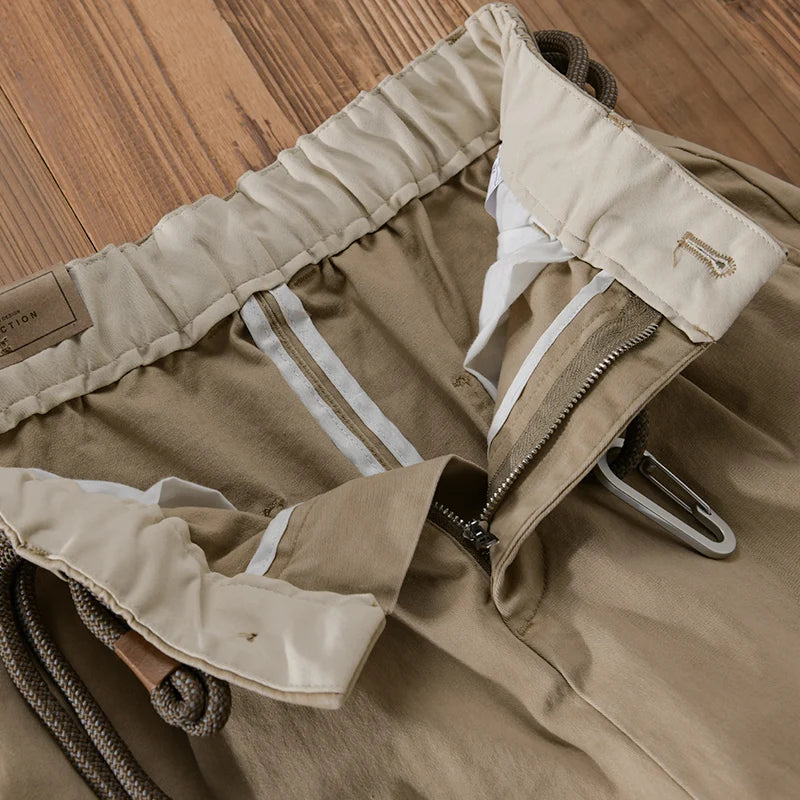 Unique Design Quality Cotton Cargo Pants Men Brand Trend Casual Trousers Elastic Waist 29-36 Pantalones Hombre Pantalon Homme