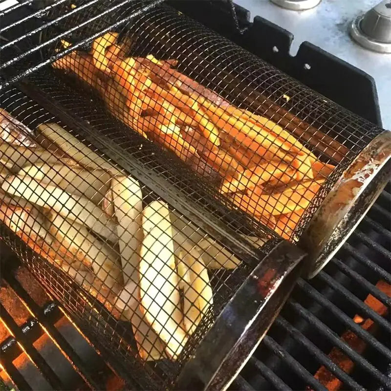 20cm/30cm New BBQ Basket Stainless Steel Grill