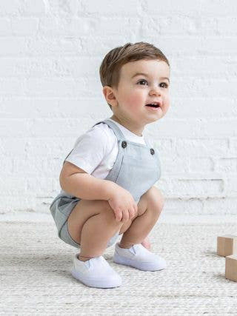 Baby Alani Linen Bubble Overall - Mist
