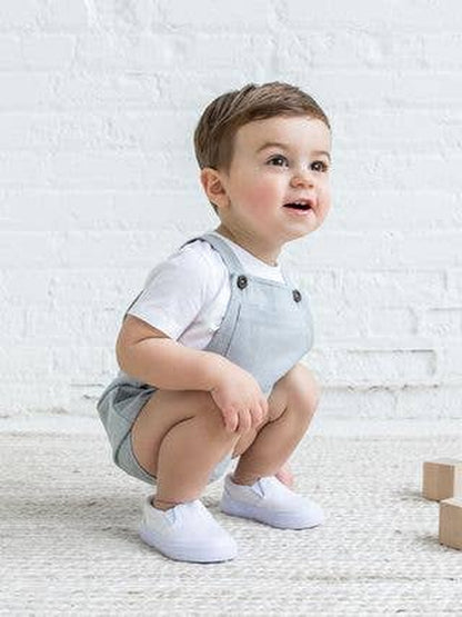 Baby Alani Linen Bubble Overall - Mist
