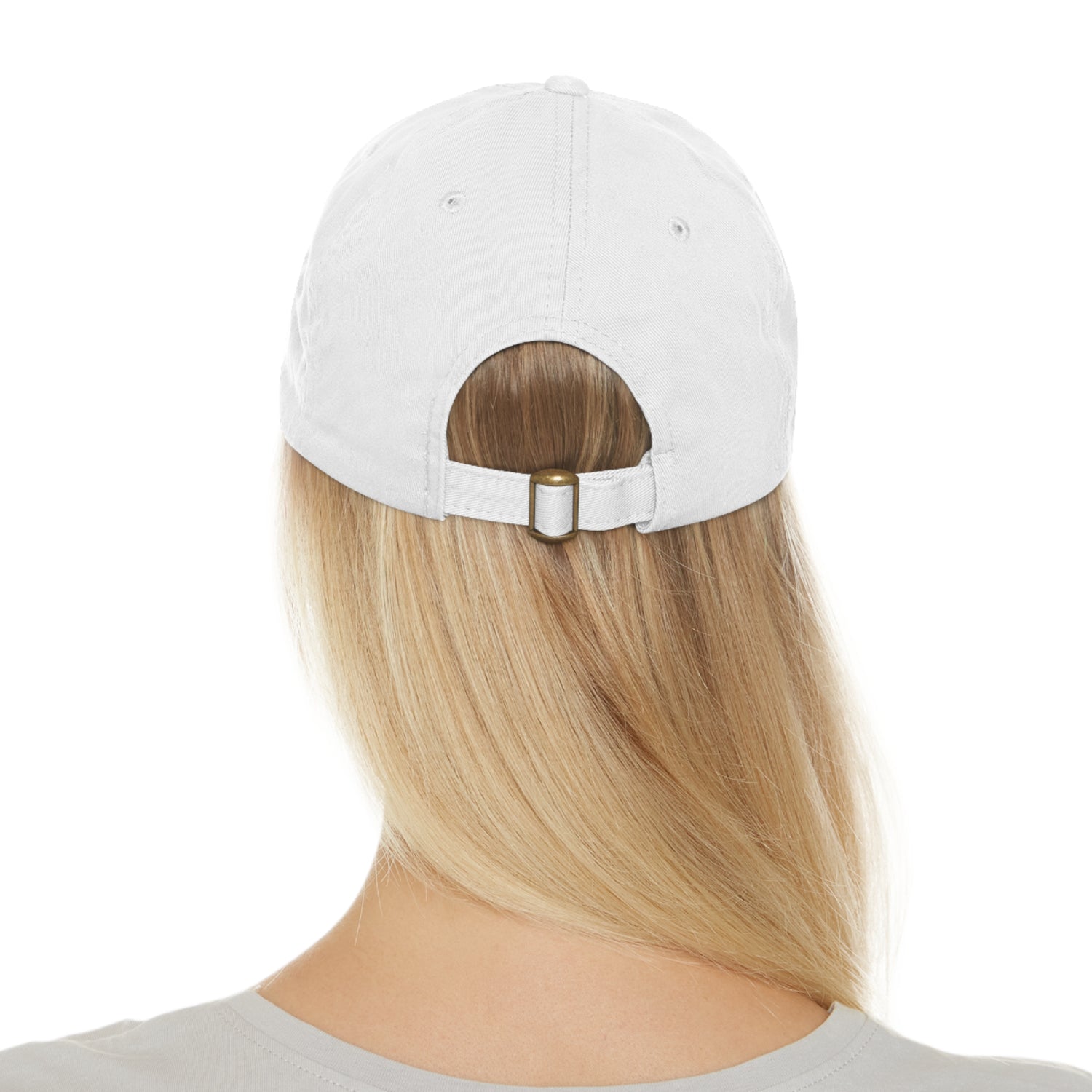 &quot;Salam&quot; Hat with Leather Patch- White