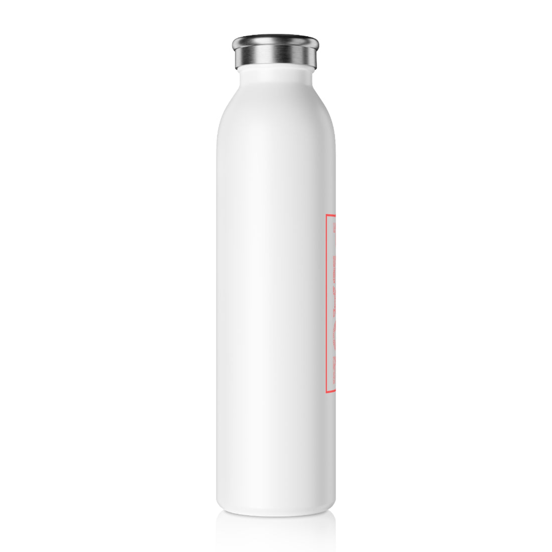 Slim Water Bottle "Advocate for Peace", White