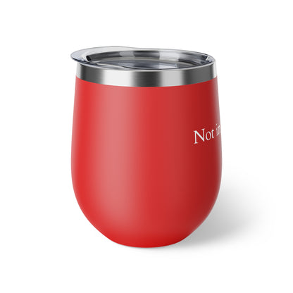 Copper Vacuum Insulated Cup, 12oz- White &quot;Not in my name&quot;