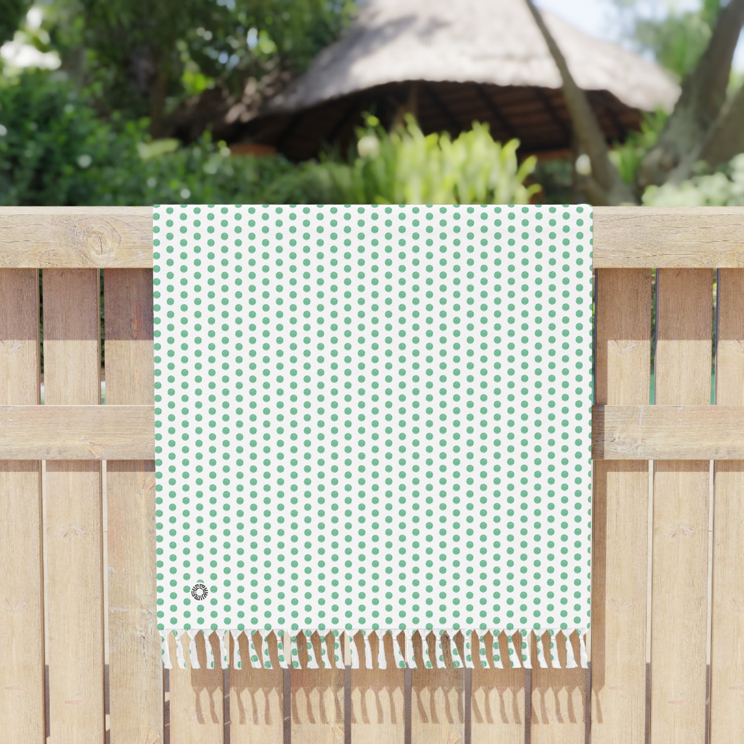 Boho Beach Cloth- Polka Dot, Green