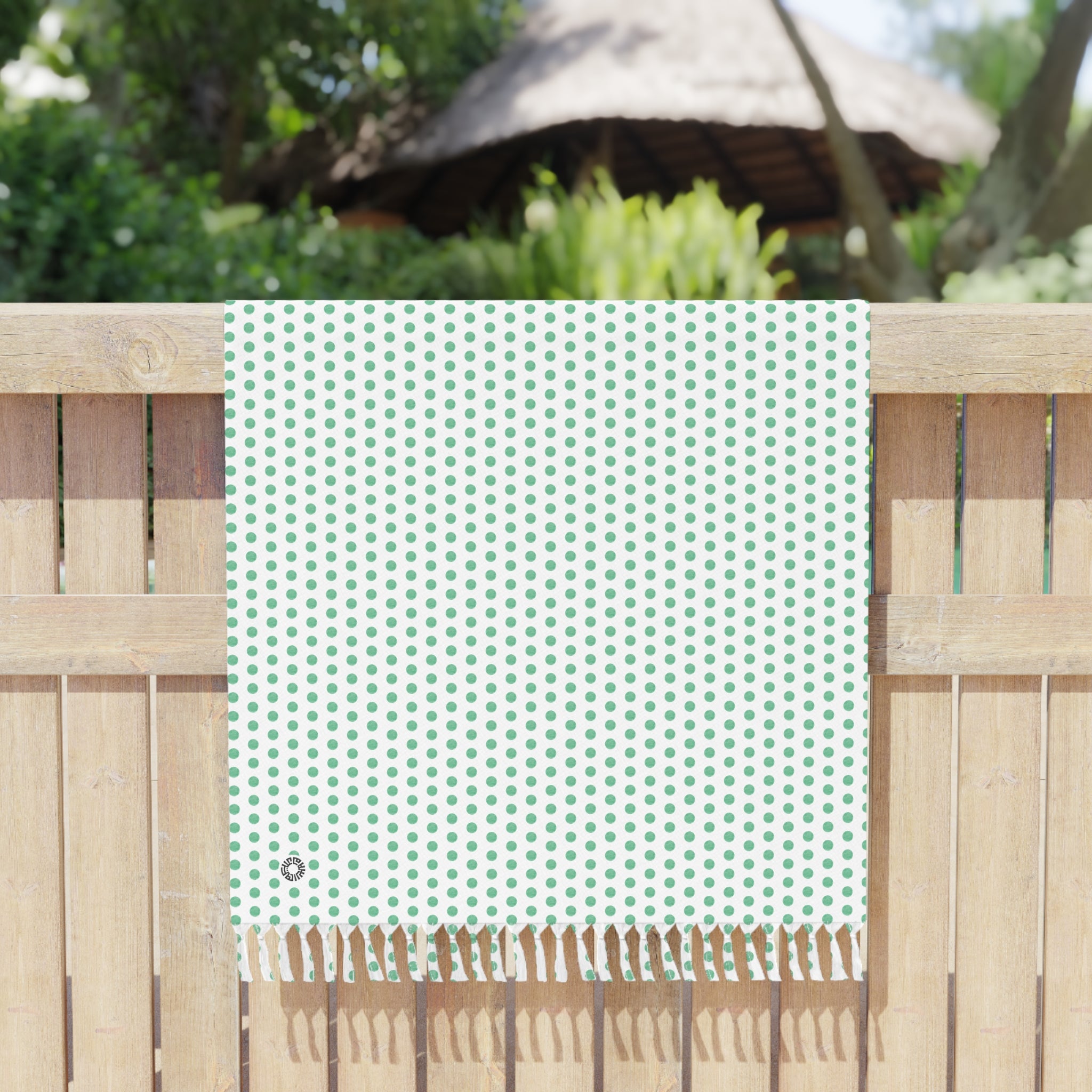Boho Beach Cloth- Polka Dot, Green