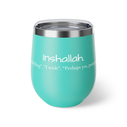Copper Vacuum Insulated Cup, 12oz- &quot;InshaAllah&quot;