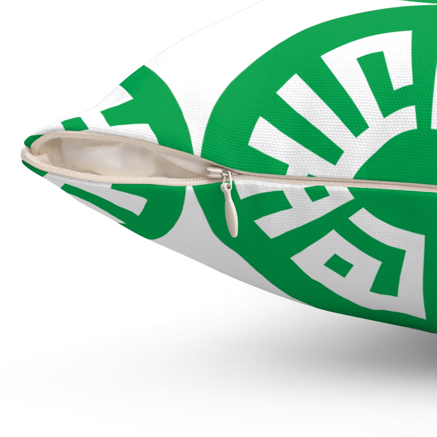 &quot;Salam&quot; Spun Polyester Square Pillow- Green