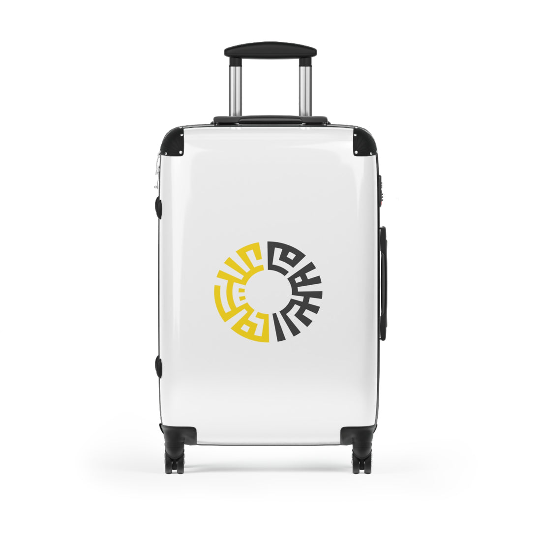 Travel Suitcases- White/Yellow