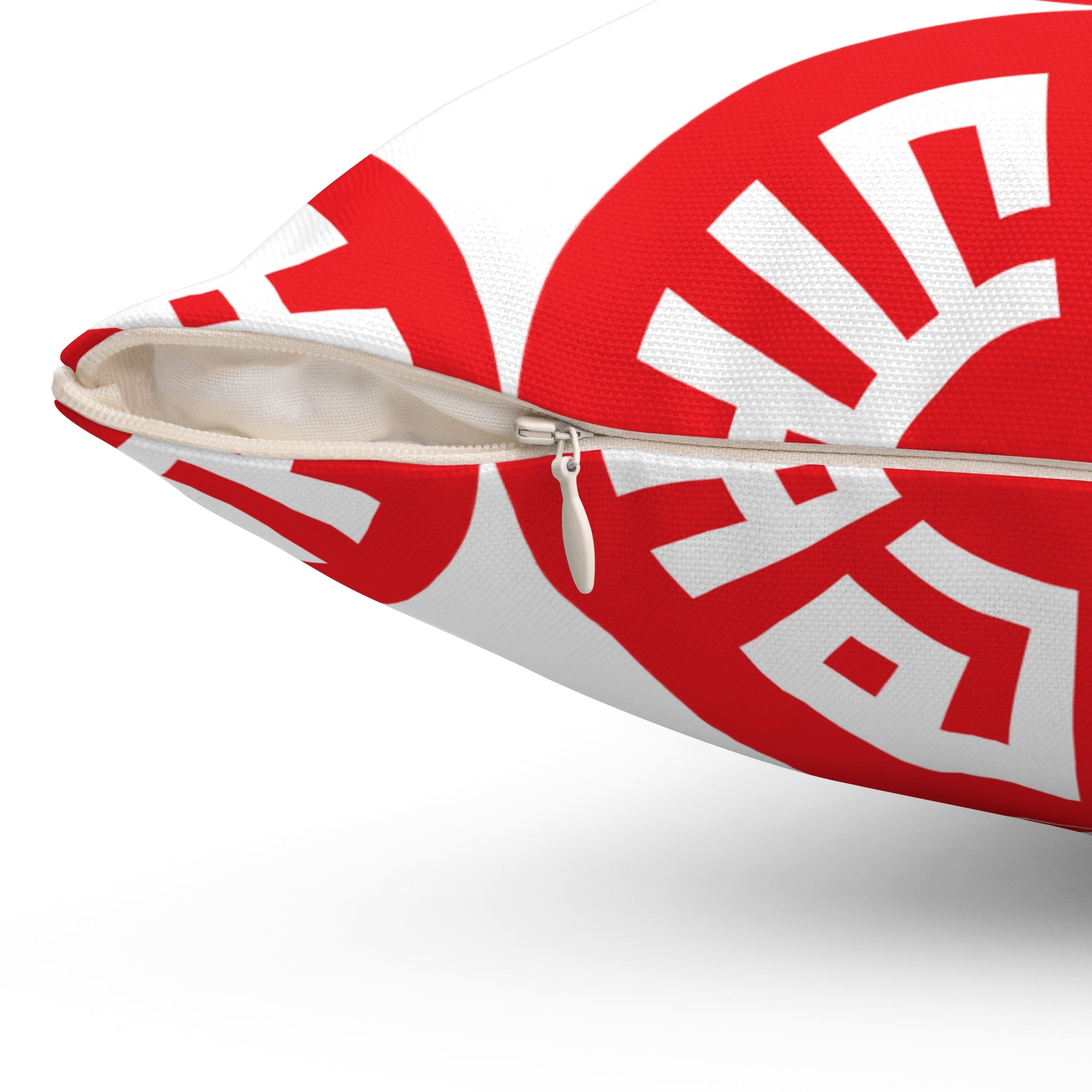 &quot;Salam&quot; Spun Polyester Square Pillow- Red