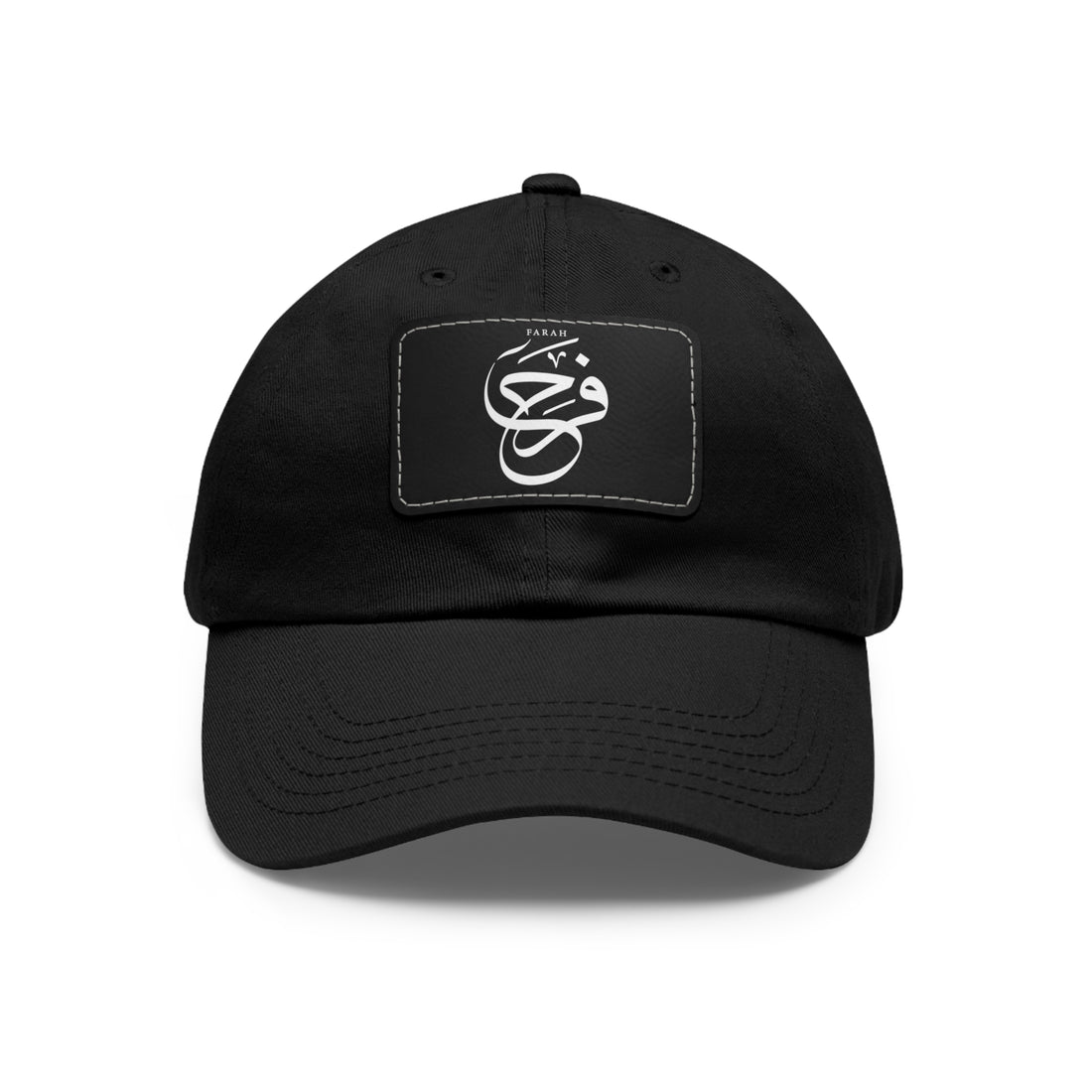Hat with Leather Patch, &quot;Happiness&quot;