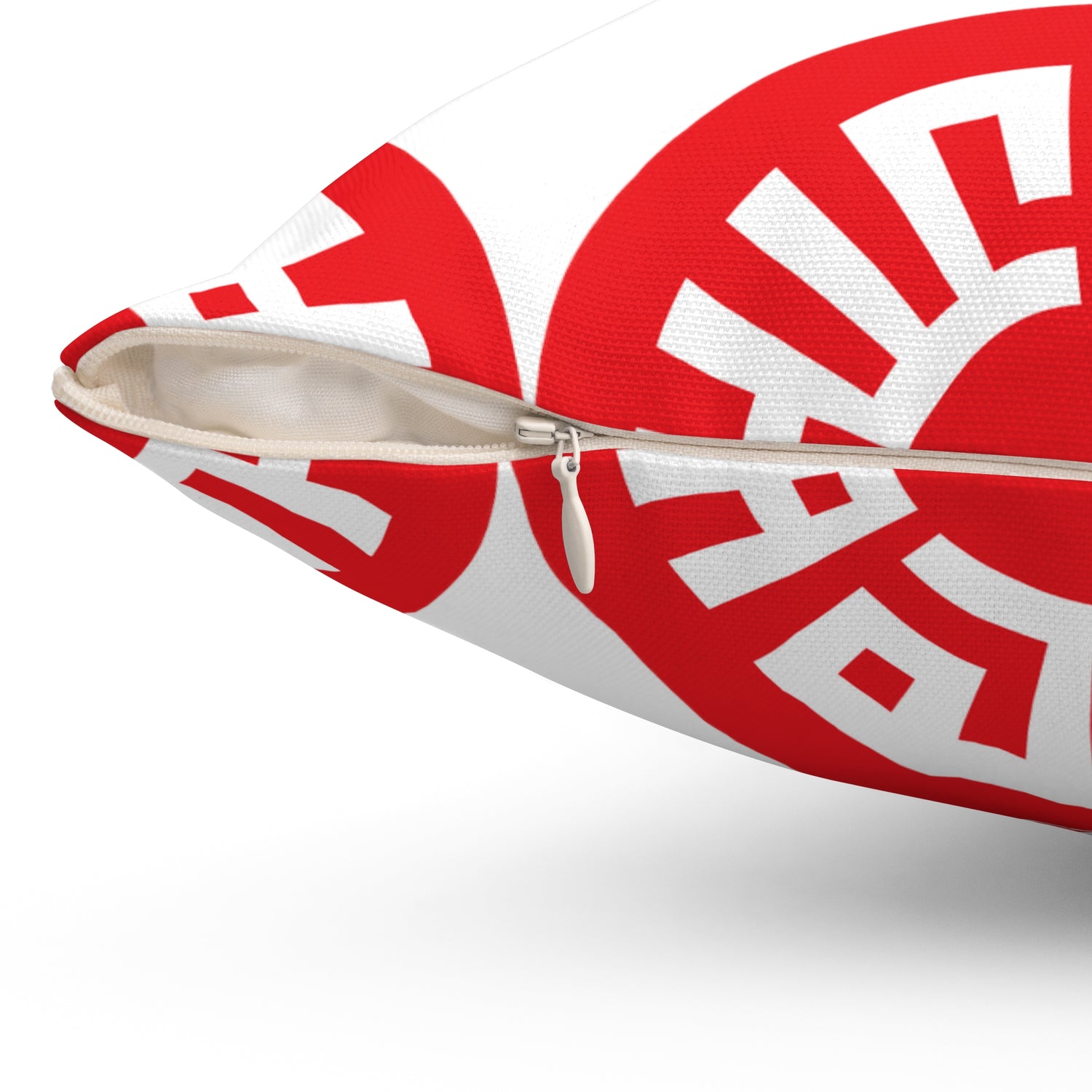 &quot;Salam&quot; Spun Polyester Square Pillow- Red