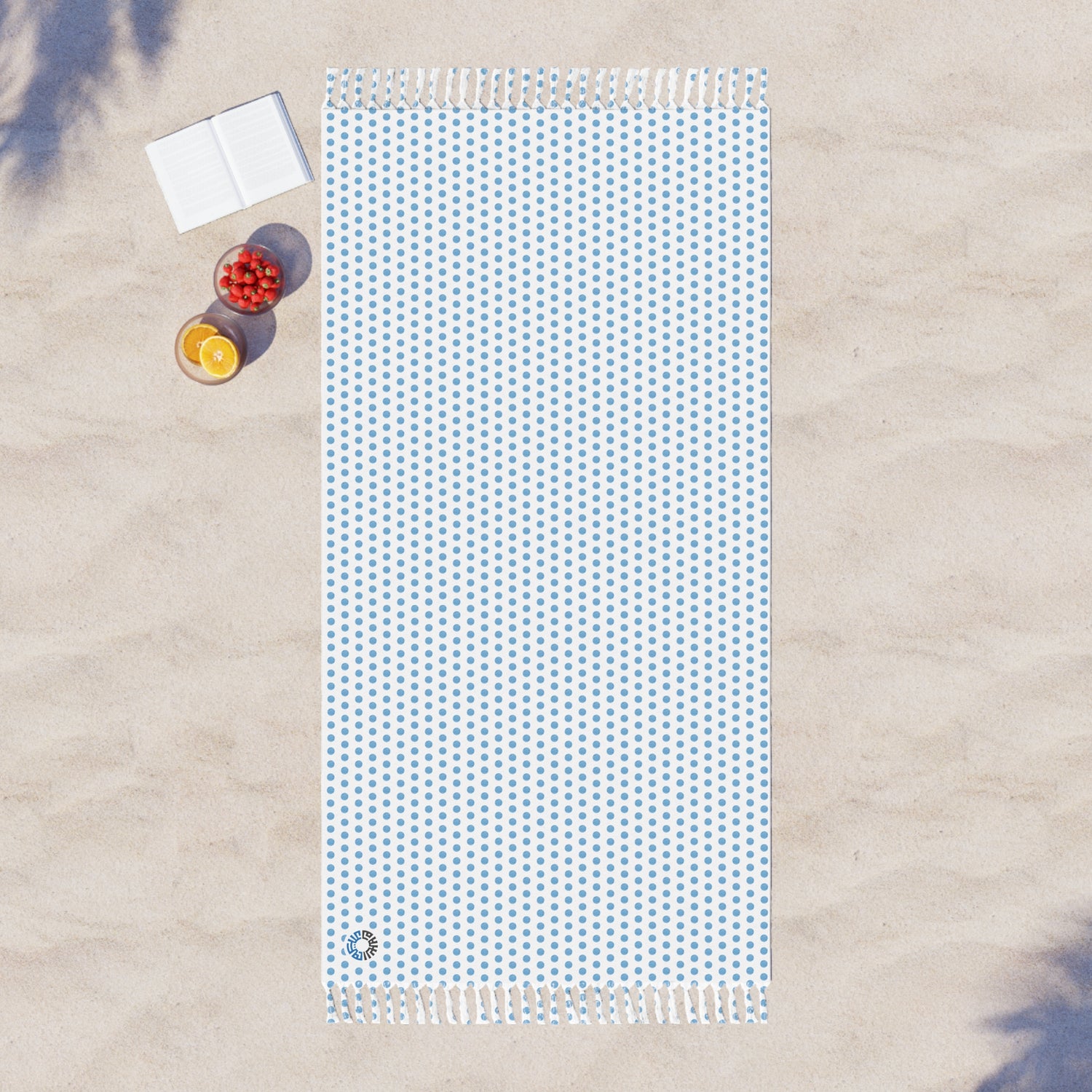 Boho Beach Cloth- Polka Dot Blue