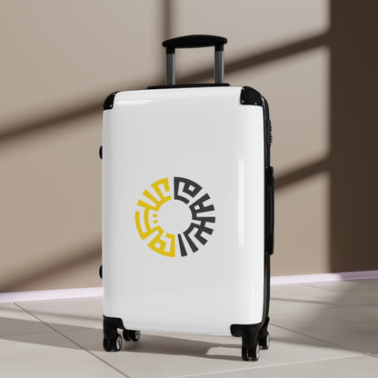 Travel Suitcases- White/Yellow