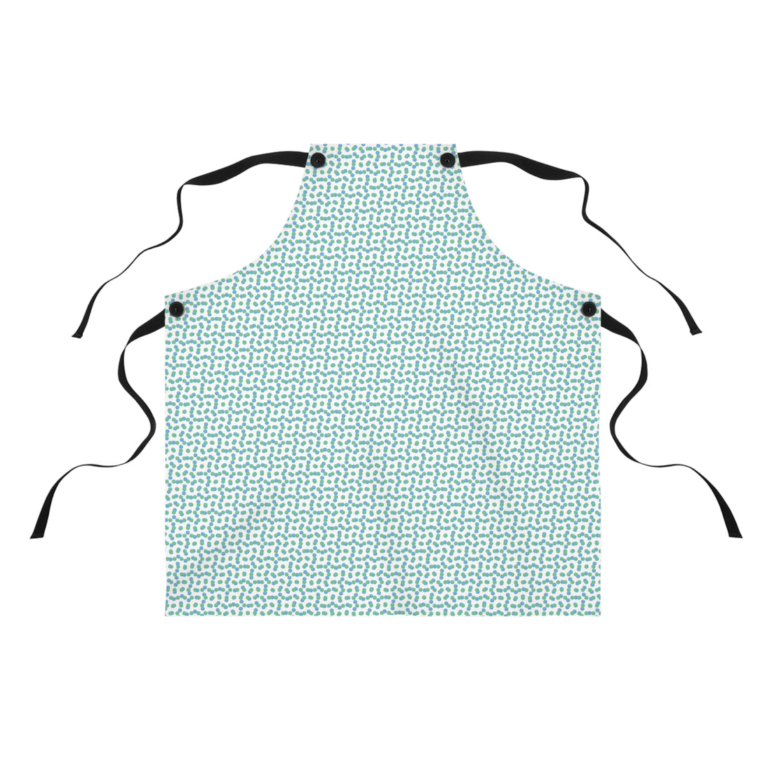 Apron (AOP)- Green/Blue Polka Dot