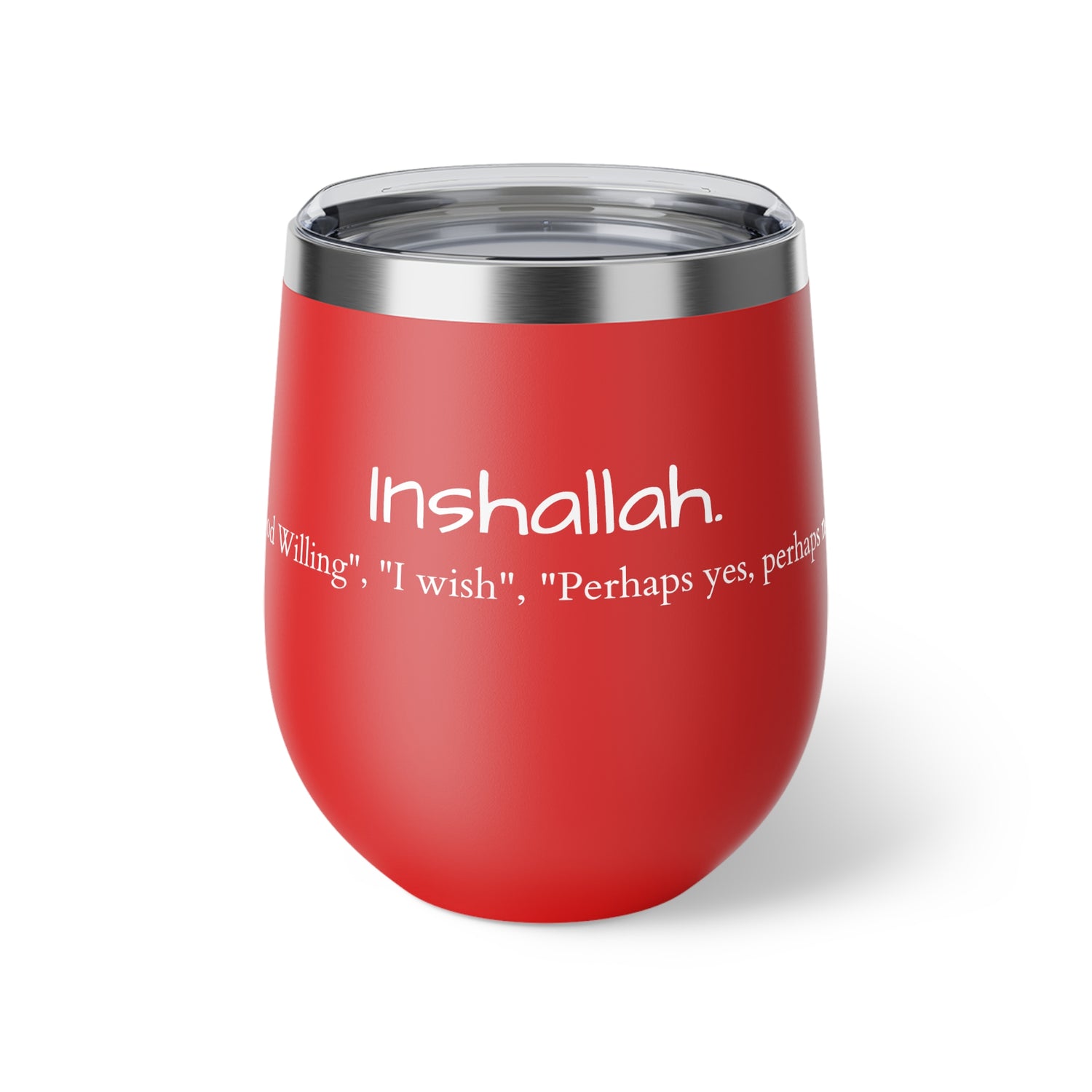 Copper Vacuum Insulated Cup, 12oz- &quot;InshaAllah&quot;