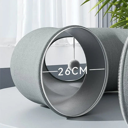 Detachable Cat Tunnel Nest, Pet Cat Toys Interactive, 2 in 1 Donut Tunnel Toys for Cats and Bed for a Cat