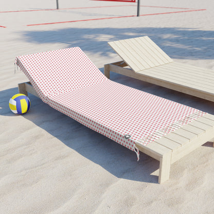 Boho Beach Cloth- Polka Dot Red