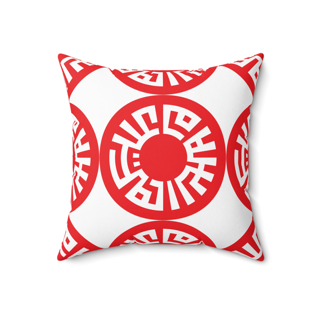 "Salam" Spun Polyester Square Pillow- Red