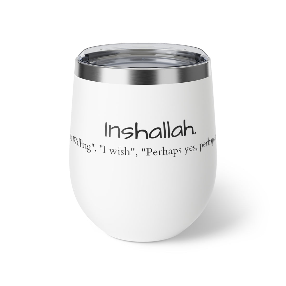 Copper Vacuum Insulated Cup, 12oz- &quot;InshaAllah&quot;