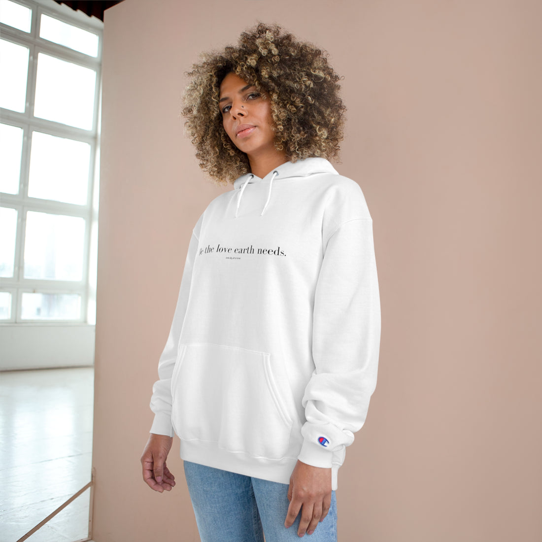 "Be the Love" Champion Hoodie- White