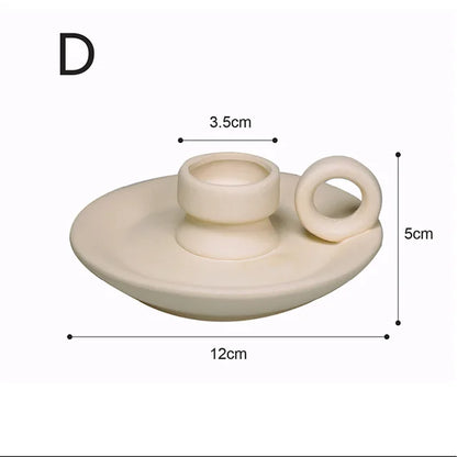 Ceramic Vase Nordic Home Decor Room Decoration Candle Holder Flower Pot Decoration Desktop Art Flower Vases Dropshipping