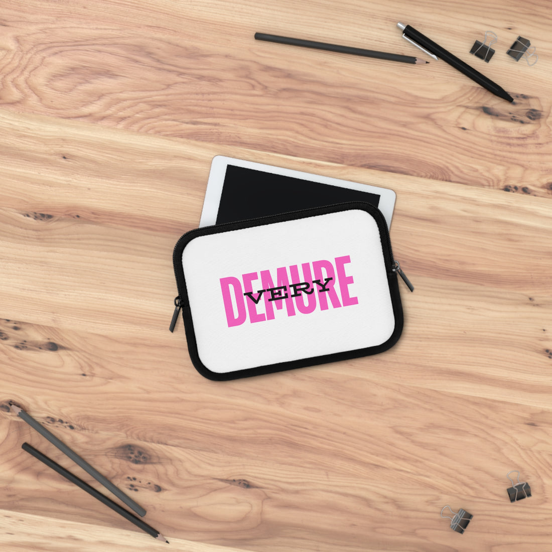 &quot;Very Demure&quot; Laptop Sleeve- Pink
