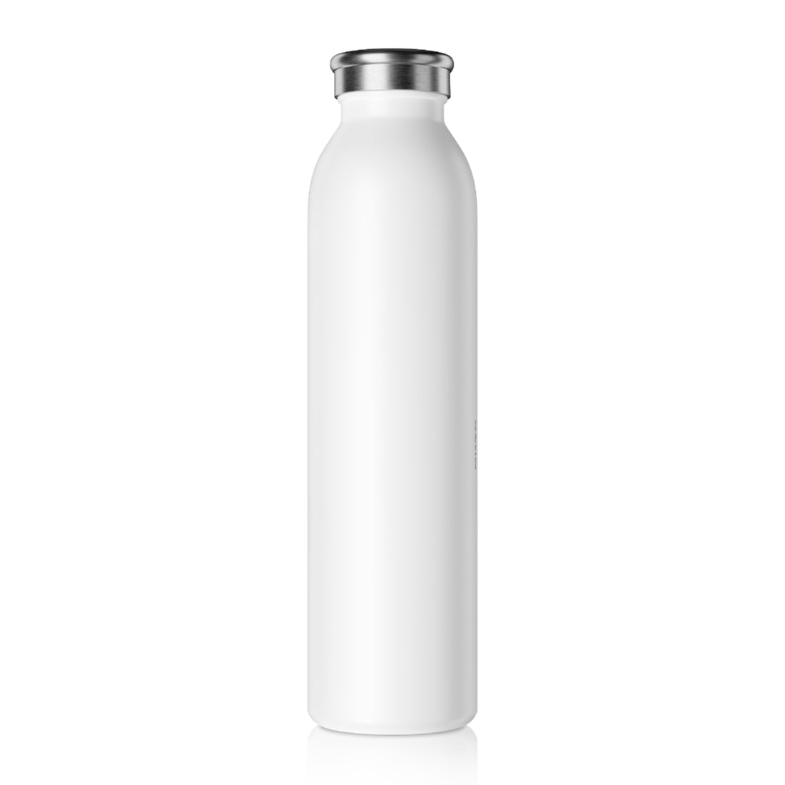 Slim Water Bottle- White "Be the Love"