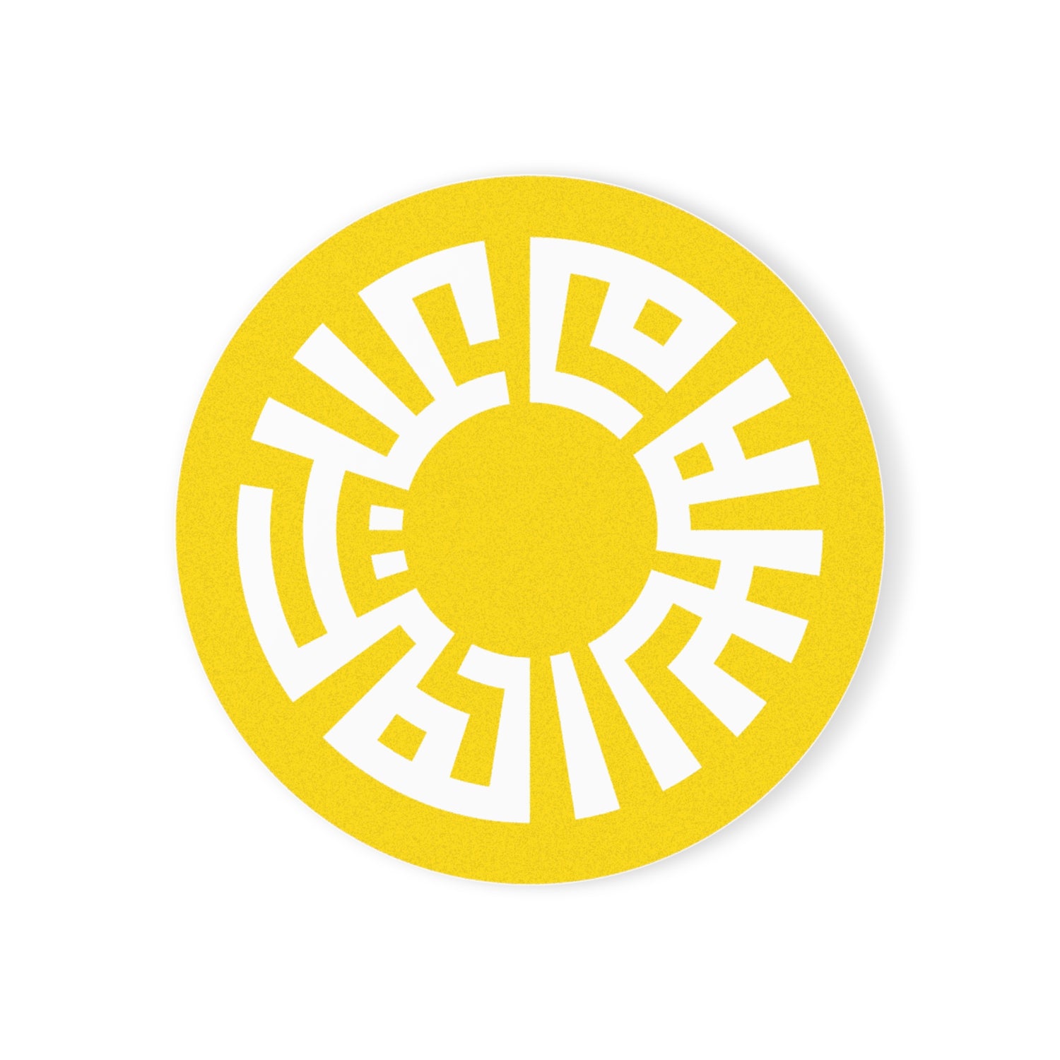 &quot;Salam&quot; Cork Back Coaster- Yellow