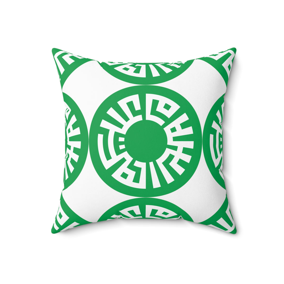 "Salam" Spun Polyester Square Pillow- Green