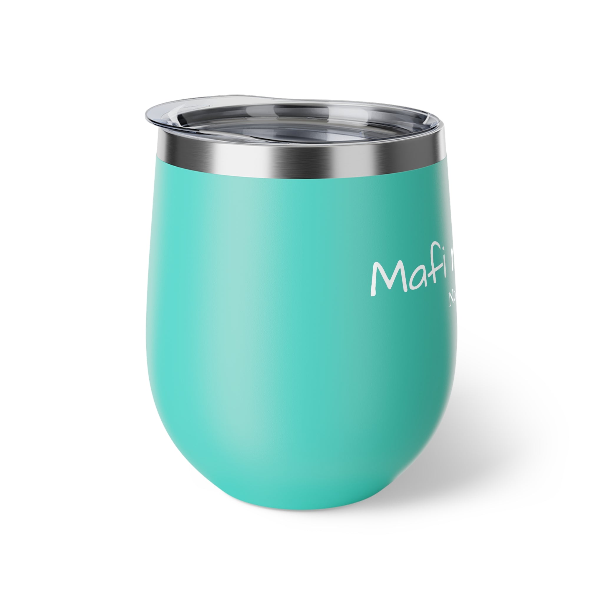 Copper Vacuum Insulated Cup, 12oz- White &quot;Mafi Mushkila&quot;